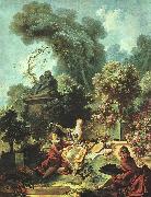 Jean-Honore Fragonard The Lover Crowned Spain oil painting reproduction